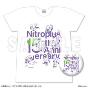 Nitroplus 15th Anniversary T-Shirt and Pin Badge Set (White)
